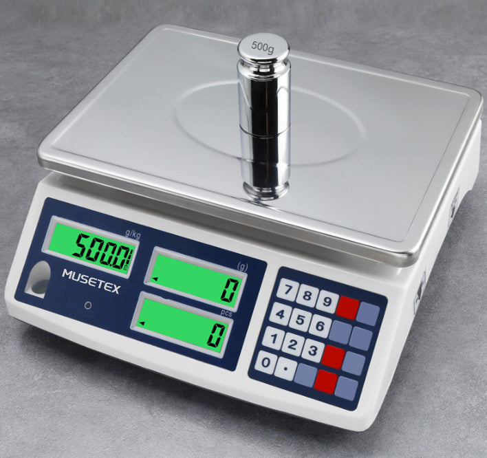 MUSETEX Scales,Commercial Weighing Electronic Scale 40kg Vegetable and Fruit Selling Scale