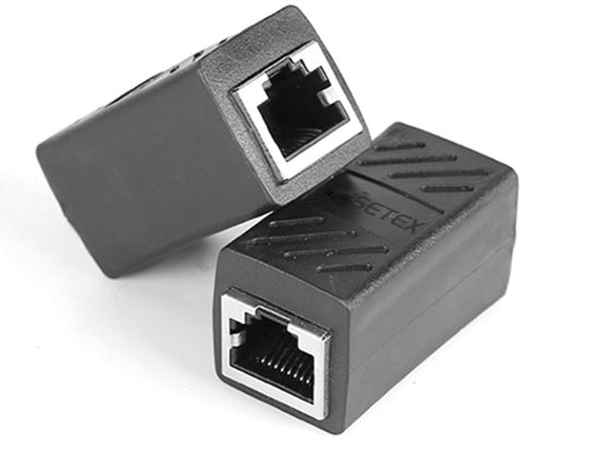 MUSETEX couplers,Data processing equipment,RJ45 Network Cable Female Pair Connector, 8P8C Shielded Dual Pass-Through Header, Crystal Header Network Pass-Through Header