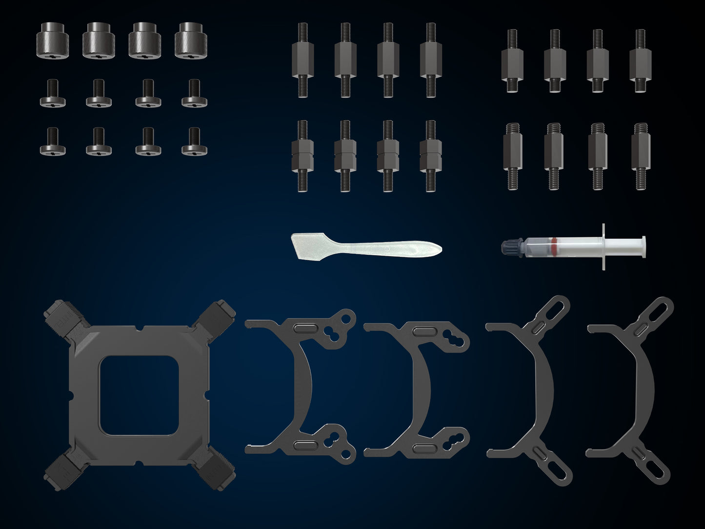 MUSETEX Liquid CPU Cooler 240MM, 38MM Thickened AIO Cooler for MOBO Cooling, Pre-Installed 2 PWM Fans, Infinity Mirrors AIO CPU Water Cooler, for Intel 1200/115X/17XX/20XX, AMD AM5/AM4, Black, M240T