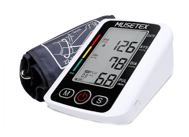 MUSETEX Pressure measuring apparatus,Electronic blood pressure monitor, home use, cuff upper arm type, test blood pressure meter, blood pressure measuring instrument