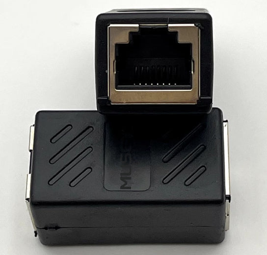 MUSETEX couplers,Data processing equipment,RJ45 Network Cable Female Pair Connector, 8P8C Shielded Dual Pass-Through Header, Crystal Header Network Pass-Through Header