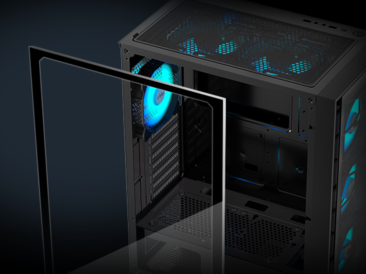 G07S MUSETEX ATX Dual Tempered Glass Mid - Tower Cases