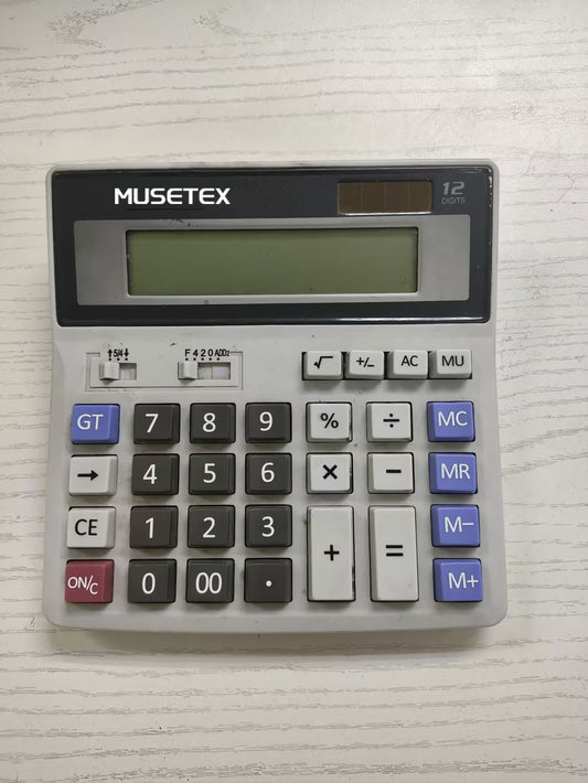 MUSETEX  Electronic calculators,white