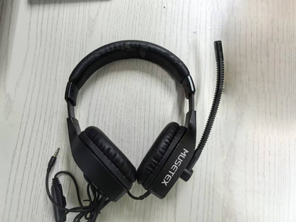 MUSETEX Headphones Headset for Gaming/Live Streaming, Strong Noise Cancellation