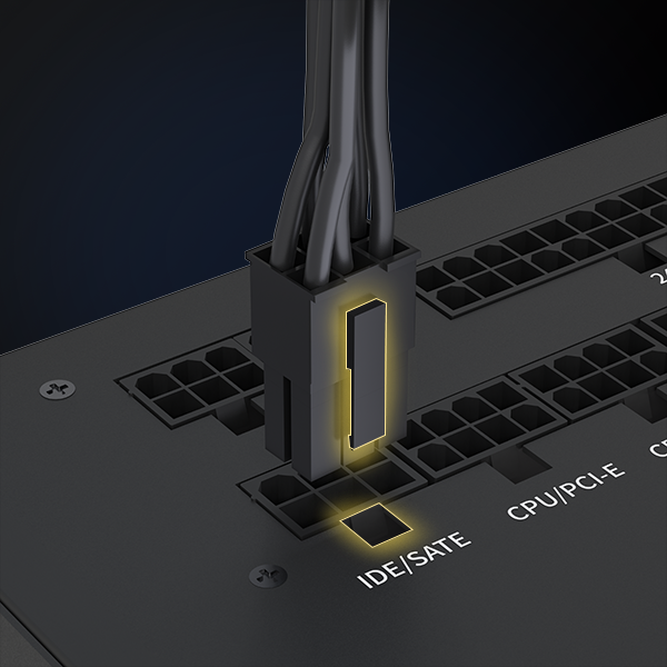 MUSETEX Power Supply 1000W, Full Modular ATX Computer Power Supplies, Multi Connectors, 140mm Ultra Quiet Cooling Fan, PC PSU, Black (MU1000)