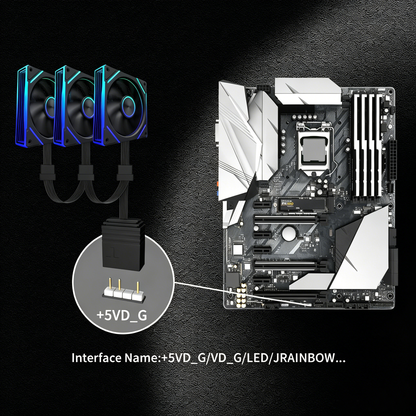 MUSETEX ATX PC Case,6 PWM ARGB Fans Pre-Installed,360MM RAD Support,Type-C Gaming PC Case,270° Full View Tempered Glass Mid Tower,Black ATX Computer Case,Y6
