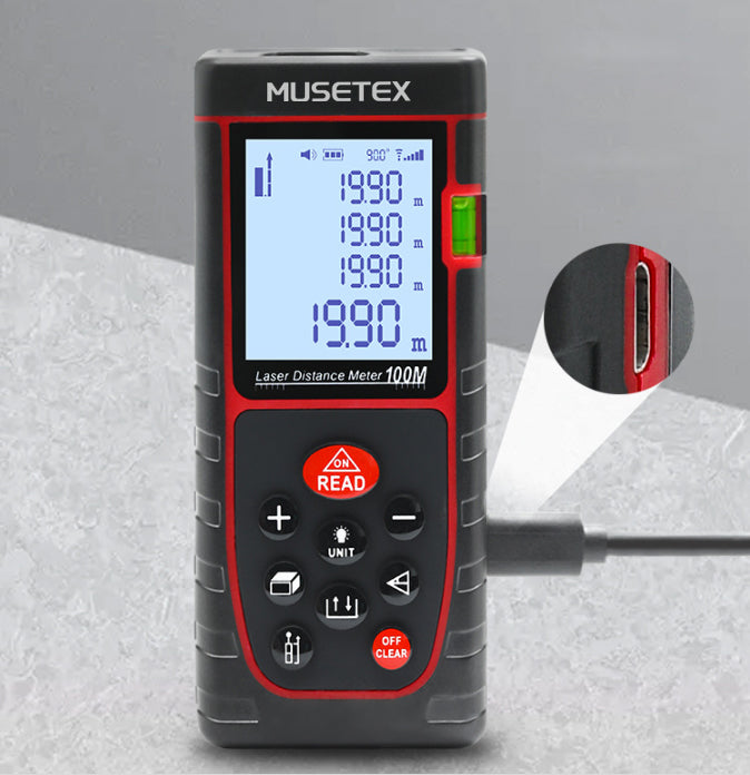 MUSETEX Distance measuring apparatus Laser distance meter 40m electron