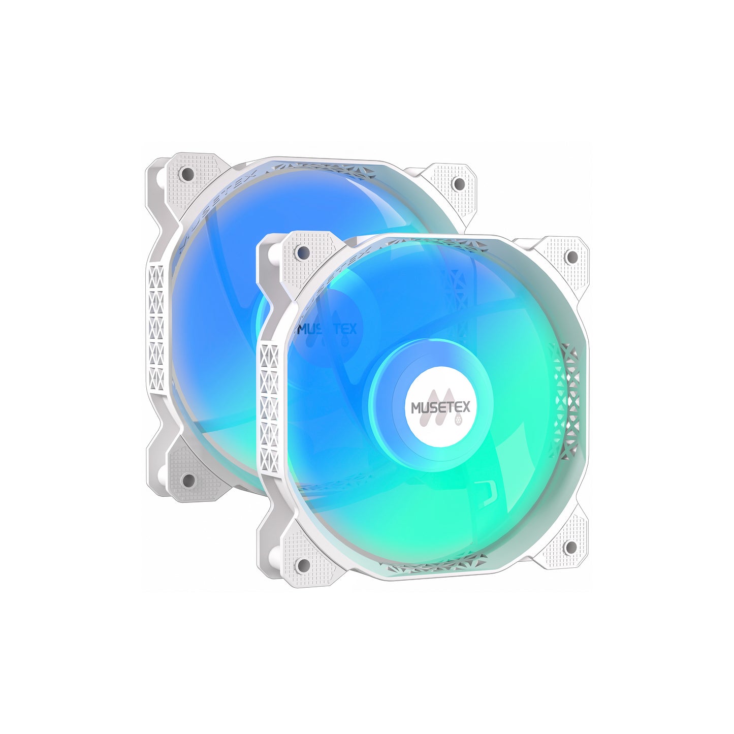 MUSETEX PC Fans, 120MM PWM ARGB Computer Case Fans, Adjustable Speed,